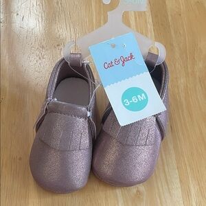 Cat & Jack Shimmering Pink Baby Shoes